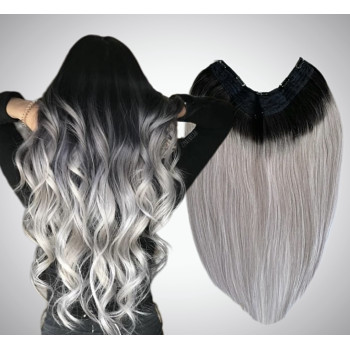 Trese de Par Natural V-Shape Ombre #1B/Grey
